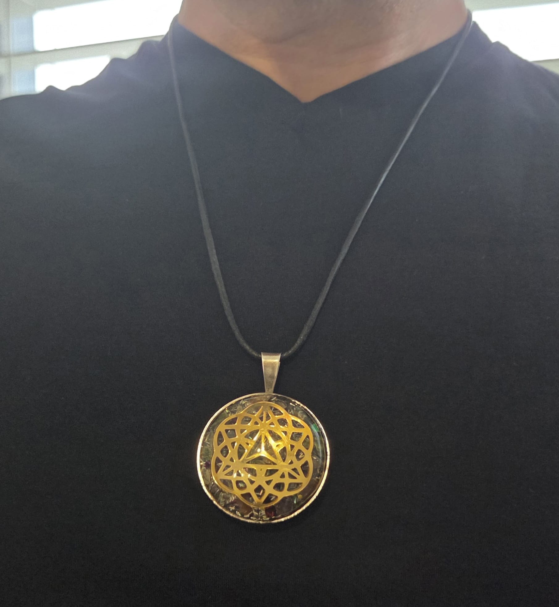 Emerald Edition — orgonite pendant